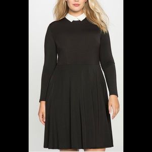 Eloquii Collared Long Sleeve Fit and Flare Dress- size 18